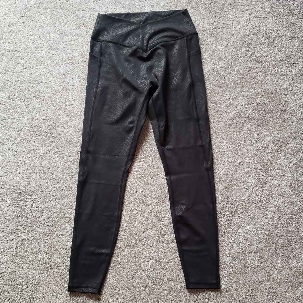 Curves and Combat Boots V4 Black Snakeskin Legging